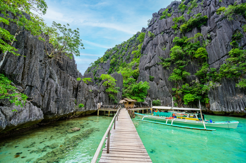 Barracuda Lake on paradise island, Coron, Palawan, Philippines